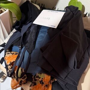 Black and Blue Lingerie Set